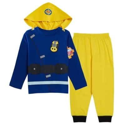 Afbeelding van Pak je in als Brandweerman Sam pyjama&#039;s voor jongens volledige kinderen met personage van lengte Maat, Blauw, 3 4 Jaar