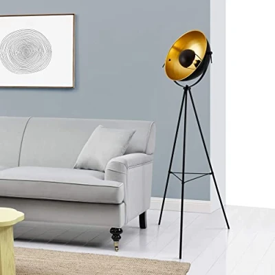 Afbeelding van Vloerlamp staande lamp Angers 158 cm tripod E27 zwart