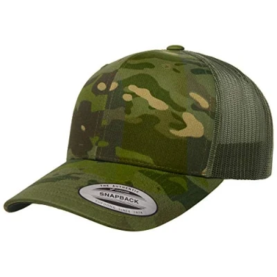 Afbeelding van Yupoong Yp Classics Multicam Retro Trucker Cap, Tropisch/Groen, one size