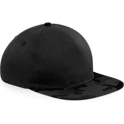 Afbeelding van Beechfield Camouflage Retro Snapback Cap (Zwart/Middernacht Camo)
