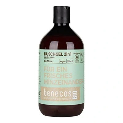 Afbeelding van Benecos Mint 2 in 1 Body and Hair Shower Gel