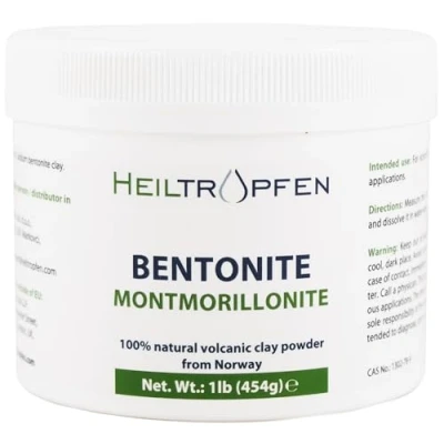 Afbeelding van Bentoniet Montmorilloniet poeder, 1lb 454g, ULTRA FINE, bentonite Montmorillonite gehalte: 95%, natuurlijk mineraal stof. Heiltropfen®