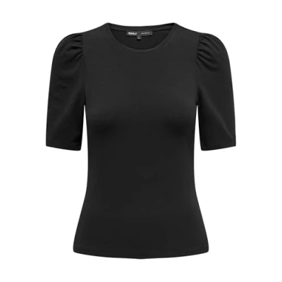 Afbeelding van ONLY Onllive LOVE Tshirt basic, Dames, Maat: Small, Black