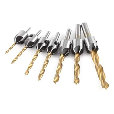 Afbeelding van Gecoate Houtbewerking Boor Gaten Set HSS Kernboren Voor Frezen Met Afschuining Verzonken Kop (10mm (3/4/5/6/7/8/10mm))