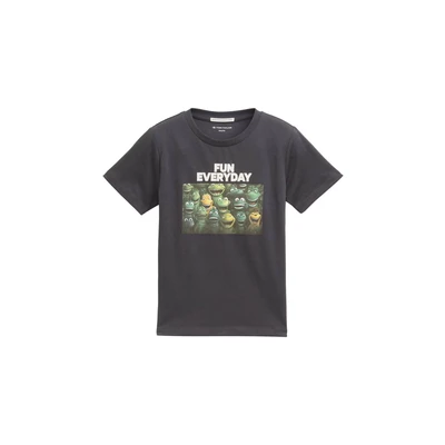 Afbeelding van TOM Tailor MIT print Tshirt voor kinderen, Maat: 92/98, Coal grey