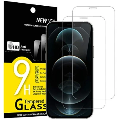 Afbeelding van NEW&#039;C 2 Stuks, Screen Protector voor iPhone 12 Pro Max (6.7 Inch), Gehard Glass Schermbeschermer Film 0.33 mm ultra transparant, resistent