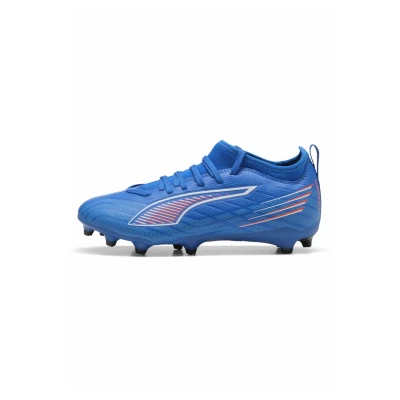 Afbeelding van Puma Ultra Match Voetbalschoenen met kunststof noppen voor kinderen, Maat: 34, blue white glowing red Schoenen