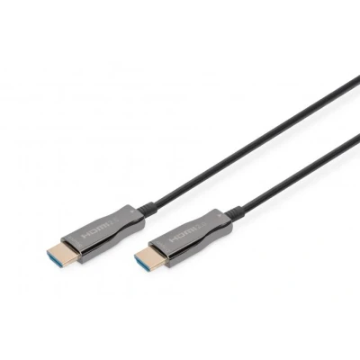 Afbeelding van Digitus AK 330125 200 S HDMI kabel / Glasvezel Aansluitkabel A stekker, stekker 20.00 m Zwart 4K UHD
