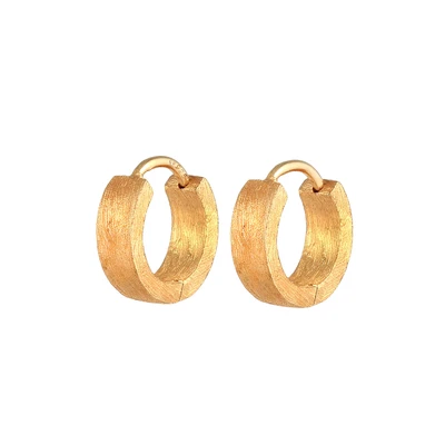 Afbeelding van Kuzzoi Hoops Minimal Oorbellen goldcoloured, Heren, Maat: One Size, Gold coloured