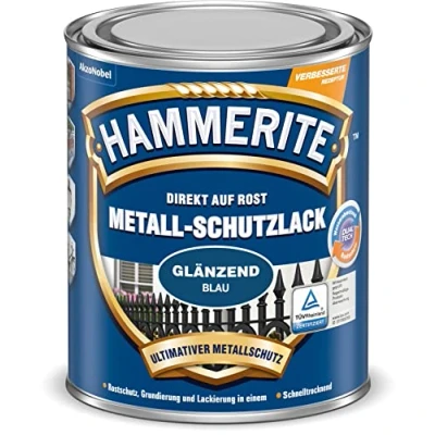 Afbeelding van AKZO NOBEL (DIY Hammerit) metalen beschermende lak glanzend 0,750 L, 5087572, blauw