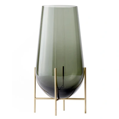Afbeelding van Audo Copenhagen Échasse vaas vloervaas large Smoke Brushed Brass