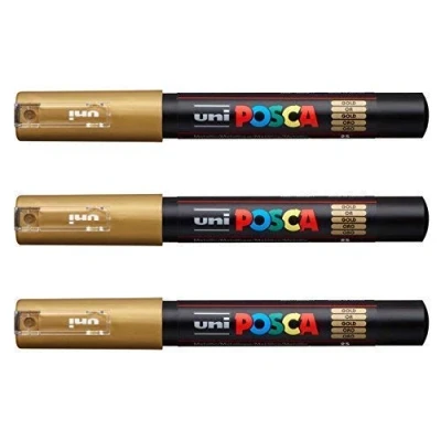 Afbeelding van Posca PC 1M VAN Uni Ball Goud [PACK 3]