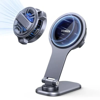 Afbeelding van UGREEN Magnetische draadloze mobiele telefoonhouder auto met oplaadfunctie oplader compatibel iPhone 15/15 Pro/15 Pro Max/14/13/12 serie.