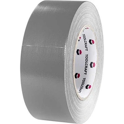 Afbeelding van TOOLCRAFT 54B48L40AC Textieltape Gaffer Grijs (l x b) 40 m 48 mm 1 stuk(s)