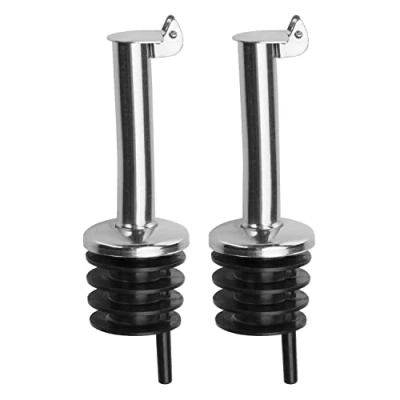 Afbeelding van Westmark 2 pip för sprit , olje och vinägerflaskor, Med lock luftrör, Metall/Rostfritt stål, Kork av plast, Inox Standard, Silver, 45522280