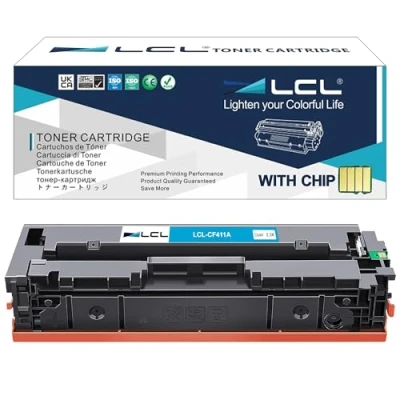 Afbeelding van LCL 410A CF411A (1 pack cyaan) tonervervanging voor HP Color LaserJet Pro MFP M477fnw M477fdn M477fdnw M377dw