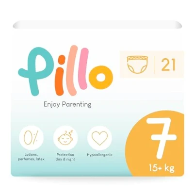 Afbeelding van Pillo Pants Maat 7 Verpakkingen van 21 Luiers 4 XXL (15+ kg), Eerste Kindertijd Enkel pakket