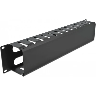 Afbeelding van Delock 19″ kabelmanagement patchpaneel met 4 openingen 2 U zwart D