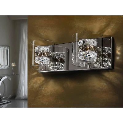 Afbeelding van Schuller Valencia Flash LED wandlamp met kristallen ringen
