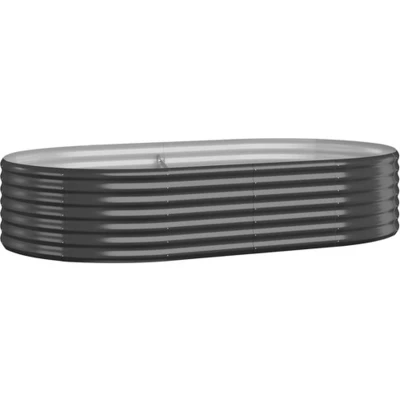 Afbeelding van Plantenbak 175x100x36 cm gepoedercoat staal antracietkleurig