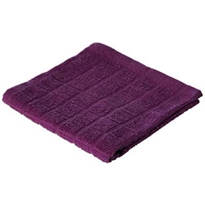 Afbeelding van DII Massief vensterpane vaatdoek Set, Katoen, Aubergine, 12x12