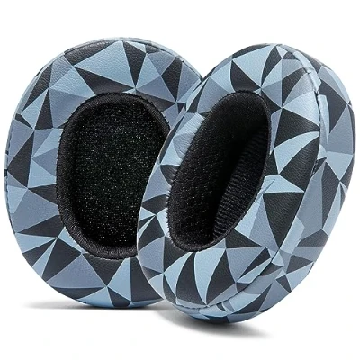 Afbeelding van WC Wicked Cushions Extra Dikke Oorkussens voor Skullcandy Crusher/Evo/Hesh 3 Hoofdtelefoons &amp; Meer Verbeterde Duurzaamheid en Dikte Comfort Geluidsisolatie Geo Grey