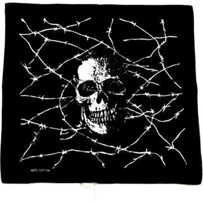 Afbeelding van Zac&#039;s Alter Ego Bandana Skull and barbed wire Zwart