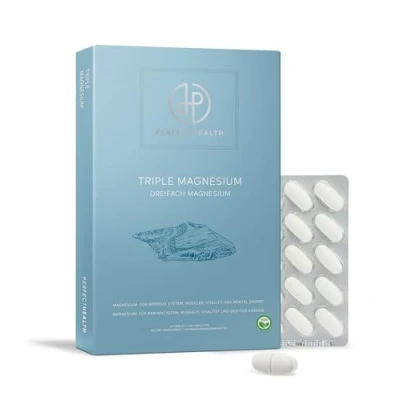 Afbeelding van Perfect Health Magnesium Bisglycinaat Tabletten 90 Stuks Mineralen en Vitaminen Vegan Citraat