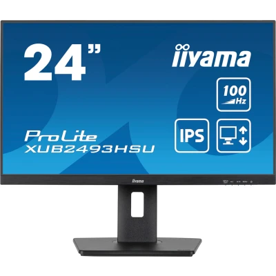 Afbeelding van Iiyama XUB2493HSU B6 LED monitor Energielabel E (A G) 61 cm (24 inch) 1920 x 1080 Pixel 16:9 0.4 ms HDMI, DisplayPort, Hoofdtelefoon (3.5 mm jackplug), USB