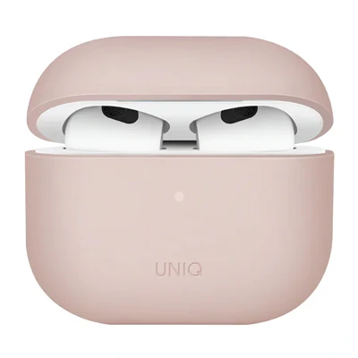 Afbeelding van Uniq Apple AirPods 3 (2021) hoesje Lino Hybrid Liquid Silicone Case Roze
