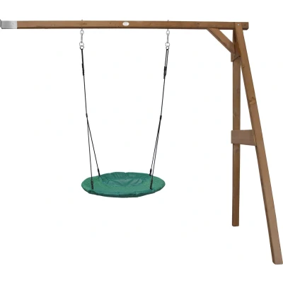 Afbeelding van AXI Nestschommel Summer met frame van hout in bruin Schommel muurbevestiging voor kinderen nest schommelzitje