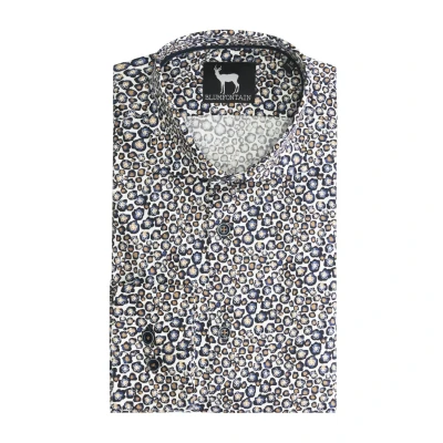 Afbeelding van Gents Overhemd Blumfontain bloemprint Maat M