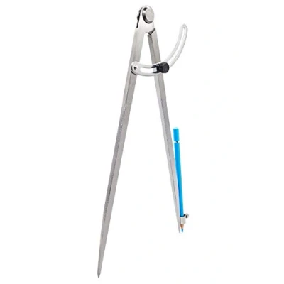 Afbeelding van ZLKSKER 12 inch Professionele Houtbewerking Kompas Met Potlood Houder voor Timmerman, Afsluitbare Wing Divider Lederen Werk Schrijver, Geometrie Opstellen