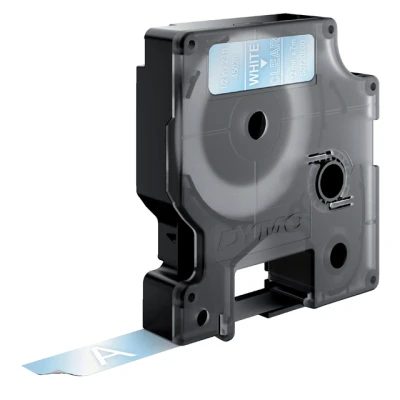Afbeelding van Dymo 45020 (S0720600) Tape Wit op transparant (12 mm)