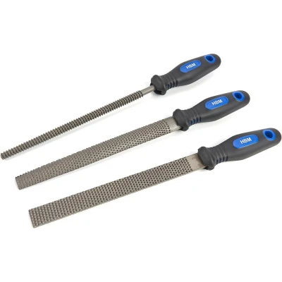Afbeelding van HBM 3 Delige Deluxe Houtraspenset / Houtvijlenset met Soft Grip Handvaten