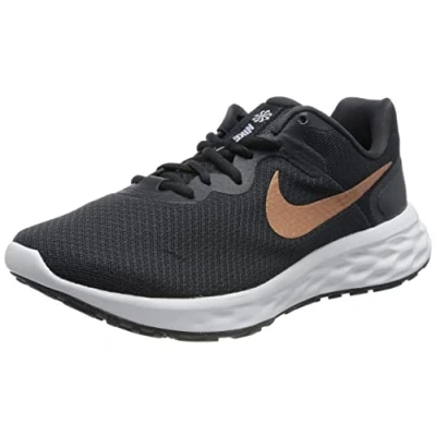 Afbeelding van Nike Revolution 6 Next Nature Hardloopschoenen voor dames, Dk Smoke Grey Metallic Koper, 37.5 EU