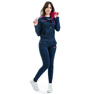 Afbeelding van GIVOVA Overall Lady blauw/fuchsia