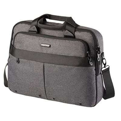 Afbeelding van Lightpak FB2046166 fixbag laptoptas WOOKIE met Klickfix Compact tassenrail voor fiets, notebooktas 17&quot; notebooks &amp; Tablet gemaakt van polyester, schoudertas ca. 31 x 40 7 cm, grijs tas