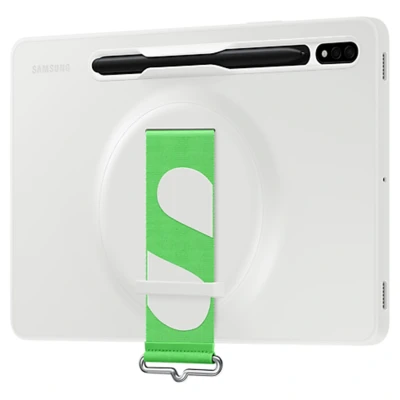 Afbeelding van Samsung Galaxy Tab S7 Hoes Strap Cover Hardcase,Backcover Wit Kunststof Tablet Hoezen