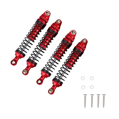 Afbeelding van Tbest 4 stuks RC schokdemper, aluminium schokdempers gemonteerd veren schokdemper upgrade onderdelen voor 1/10 chenille auto vrachtwagen (100 mm)