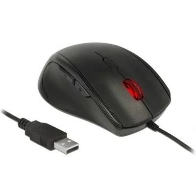 Afbeelding van Delock Ergonomische Optische 5 knops USB Muis Linkshandig