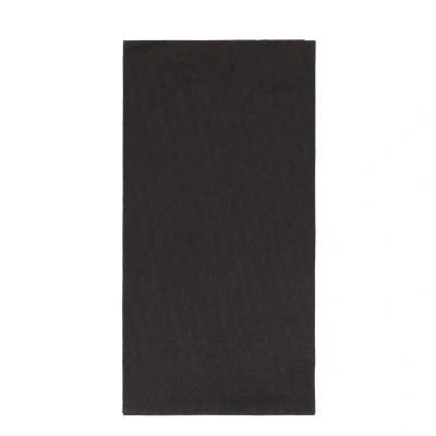 Afbeelding van 1500x Duni Tissue servet 40cm 1/8 vouw zwart 2 laags