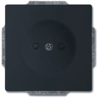 Afbeelding van Busch Jaeger Future Linear 1V wandcontactdoos kinderveilig zonder randaarde MAT Zwart 2300 UCRKS 885 503