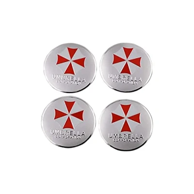 Afbeelding van 4 STKS Wiel Hub Caps Centre Cover Beschermende Paraplu Stickers Embleem Badge (Zilver)