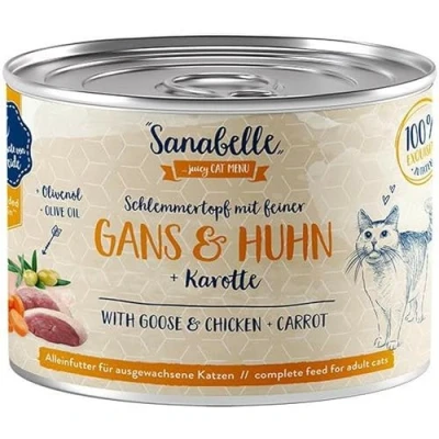 Afbeelding van Sanabelle Vlees in Saus 6 x 180 g Kattenvoer Gans &amp; Kip