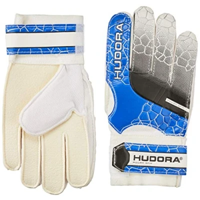 Afbeelding van HUDORA keeperhandschoenen kinderen, voetbalhandschoenen 71536/01, wit blauw, S