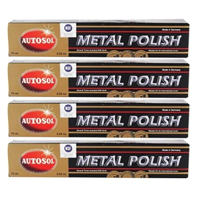 Afbeelding van 4 x 75 ml Autosol MetalPolish Alu Metaal Chroom Polijstpasta Edele Chroomglans