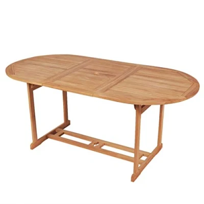Afbeelding van Tuintafel 180x90x75 cm massief teakhout