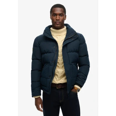 Afbeelding van Superdry Mannen Everest Korte Pufferjas Blauw Grootte: M