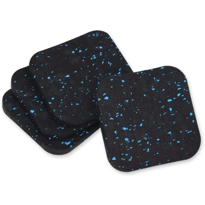 Afbeelding van SCSpecial loopbandmat, 4 pack fitnessapparatuur Schokabsorberende rubberen loopbandmatten ter bescherming van tapijt of vloer